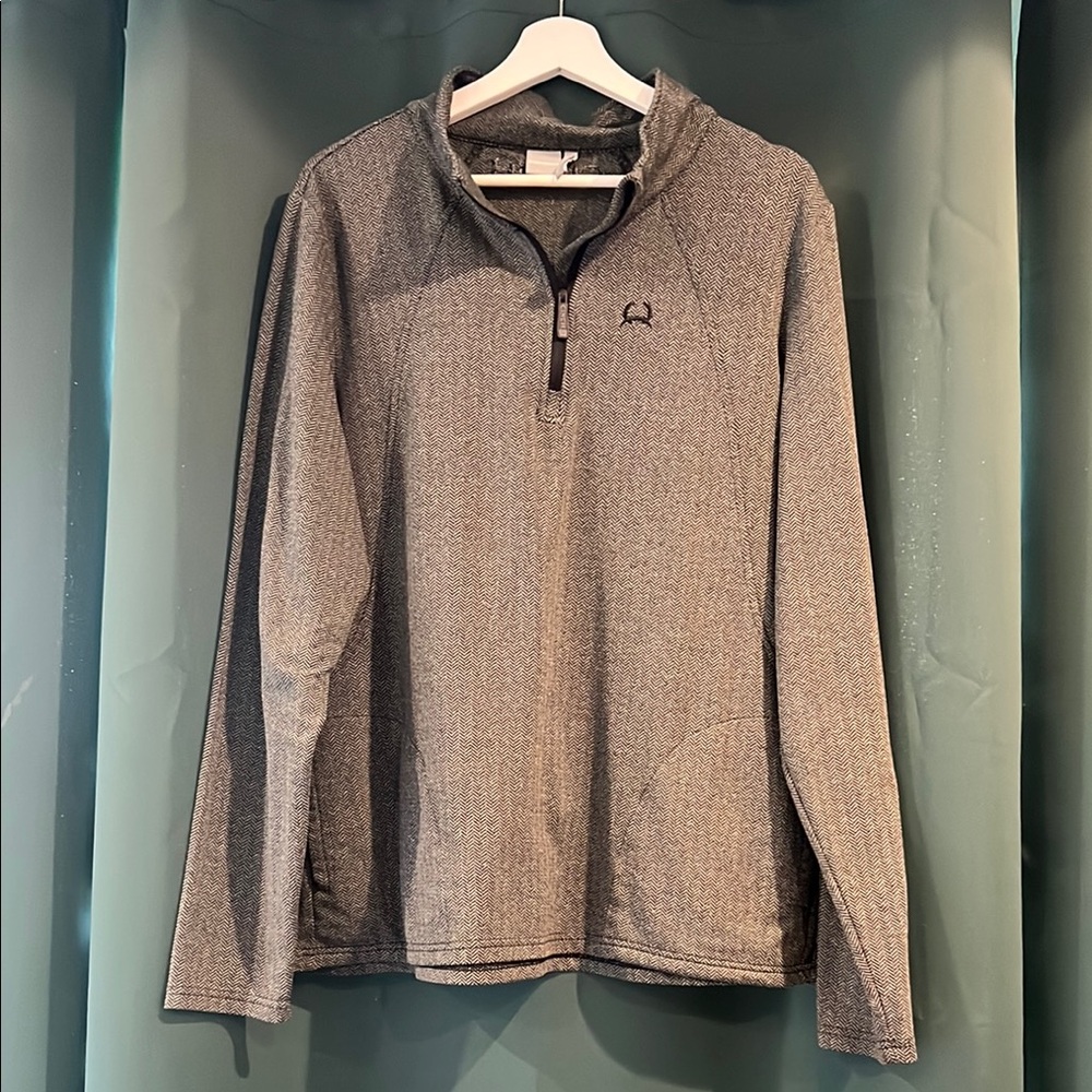 Cinch Men's Gray Quarter-Zip Sweater